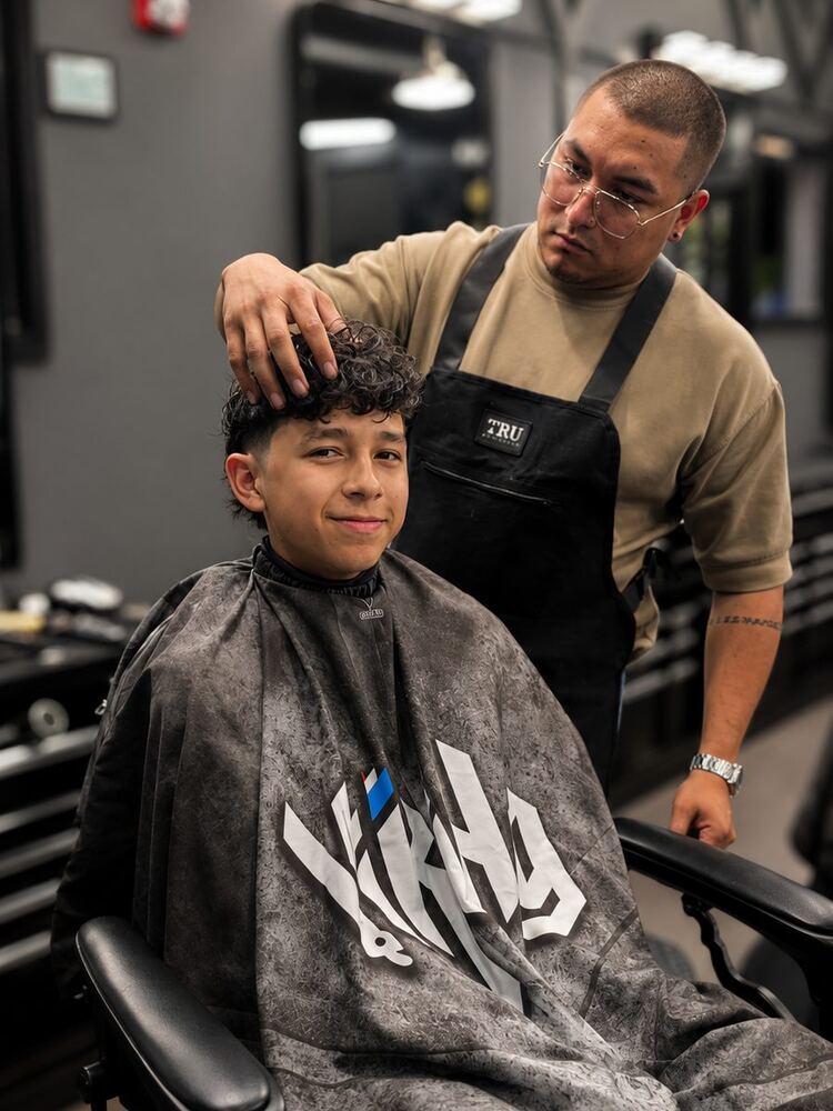 Precision haircut work at Viking Barber Studio