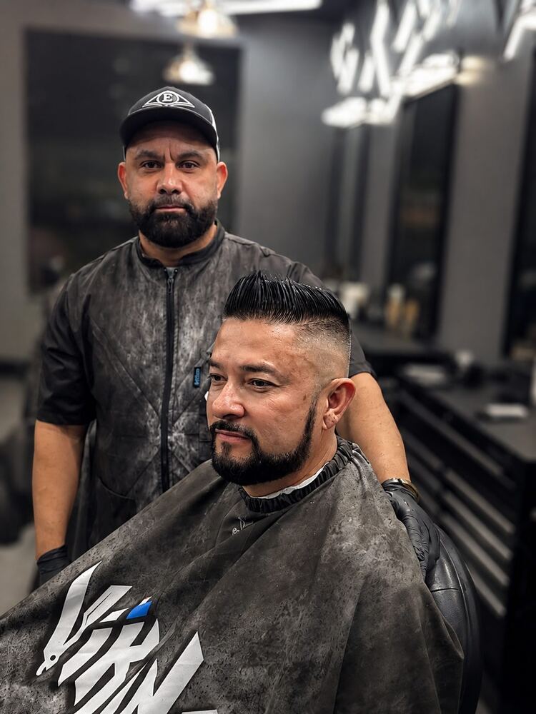 Modern fade and styling result at Viking Barber Studio