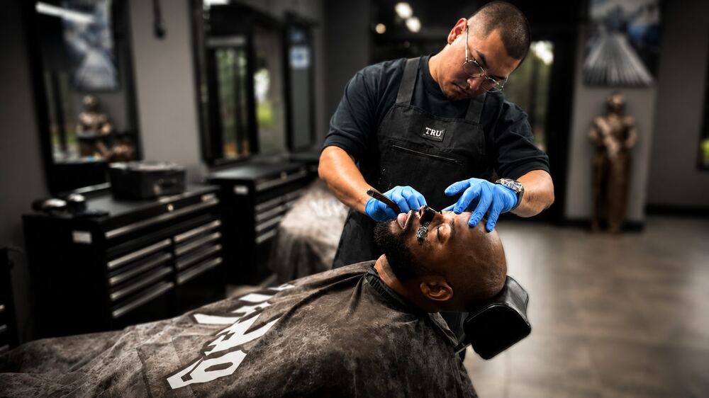 Professional barber service at Viking Barber Studio